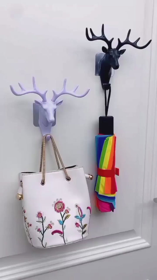 Hanging Hook- Self Adhesive Deer Head Hanging Hook (Pack of 1)